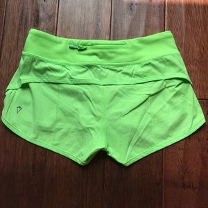 Bright Green/Yellow Ivivva Athletic Shorts